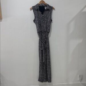 MSK Black and White Patterned Jumpsuit